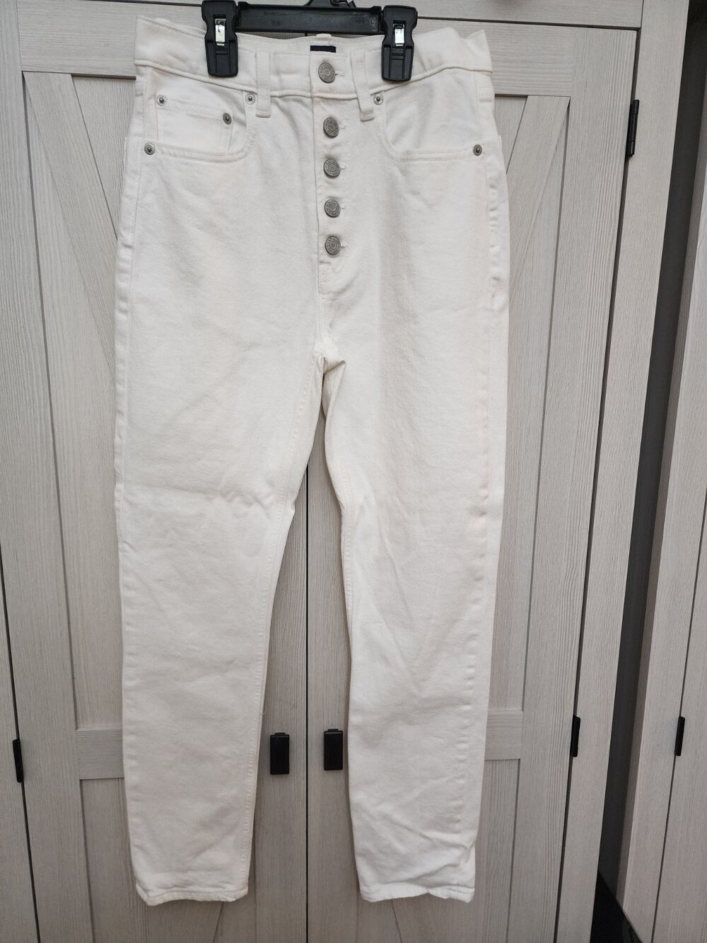 Size 2 GAP Denim Womens (26 Waist) White Cigarette High Rise Pants Skinny Jeans
